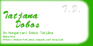 tatjana dobos business card